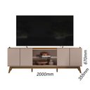 Ver imagem 3 de Rack para TV 75 Polegadas 67cm x 200cm Guaruja Grigio/Canela