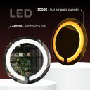 Ver imagem 7 de Espelho Redondo 60cm Maquiagem Iluminado 3 Leds Touch Screen
