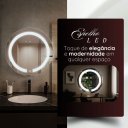 Ver imagem 5 de Espelho Redondo 60cm Maquiagem Iluminado 3 Leds Touch Screen
