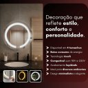 Ver imagem 6 de Espelho Redondo 60cm Maquiagem Iluminado 3 Leds Touch Screen