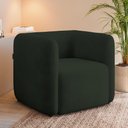 Ver imagem 2 de Poltrona Decorativa para Sala de Estar Fixa Living Peônia K01 Veludo Verde - Lyam Decor