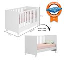 Ver imagem 2 de Quarto de Bebê Roupeiro Cômoda Eloisa Berço 1344 Branco com Colchão Physical Ortobom Qmovi Phoenix