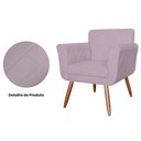 Ver imagem 4 de Conjunto 2 Poltronas Cadeiras Isabella Sala de Estar Veludo Rose - Incasa Decor