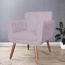 Ver imagem 3 de Conjunto 2 Poltronas Cadeiras Isabella Sala de Estar Veludo Rose - Incasa Decor