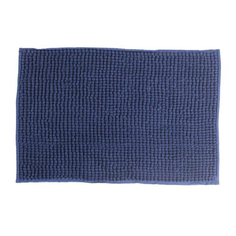 Tapete de Banheiro Chenille Azul Marinho 60x40cm - Uzoo Tapete Chenille 60x40cm Azul Marinho