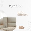 Ver imagem 6 de Puff Decorativo Aloy Bouclé Premium Assento Extra para Sala Quarto Design Moderno Bege