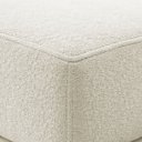 Ver mais imagens de Puff Decorativo Aloy Bouclé Premium Assento Extra para Sala Quarto Design Moderno Bege