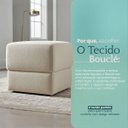 Ver imagem 5 de Puff Decorativo Aloy Bouclé Premium Assento Extra para Sala Quarto Design Moderno Bege