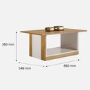 Ver imagem 2 de Painel para TV Hades com Aparador e Mesa de Centro 2 Portas 1 Prateleira MDP-MDF Cinamomo Off White