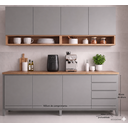 Ver imagem 3 de Cozinha Modulada Completa 100% Mdf 7 Portas e 4 Gavetas Ec Móveis