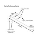 Ver imagem 6 de Porta Toalha de Rosto de Banheiro Preto Fosco F.plus