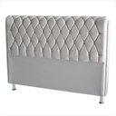 Ver imagem 2 de Cabeceira de Cama Box Jully Casal 140 Cm Botão Strass Suede Prata do Lar Móveis