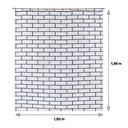 Ver imagem 2 de Cortina para Box Poliéster 198cm X 180cm Uzoo Tijolinho