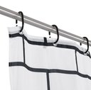 Ver imagem 3 de Cortina para Box Poliéster 198cm X 180cm Uzoo Tijolinho