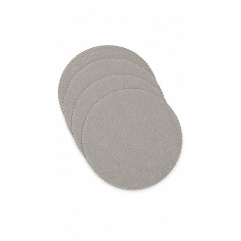 Jogo Americano com 4 Unidades Redondo 37cm Linha Luxo Tecido Sofisticado Cor:Cinza