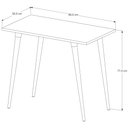 Ver imagem 4 de Mesa Escritório Computador Escrivaninha Branca Preta Pequena:OFF WHITE