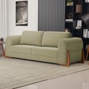 Ver imagem 2 de Sofá Living Bloom 160cm 02 Lugares com Pés de Madeira Bouclê Bege - Desk Design