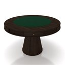 Ver mais imagens de Mesa de Jogos Carteado 6 Lugares Bellagio com Gavetas e Tampo Reversível Base Cone com Tecido Capucc