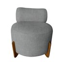 Ver imagem 2 de Poltrona Decorativa Mônaco Linho Cinza