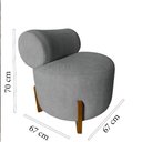 Ver imagem 6 de Poltrona Decorativa Mônaco Linho Cinza