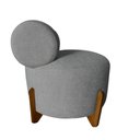 Ver imagem 3 de Poltrona Decorativa Mônaco Linho Cinza