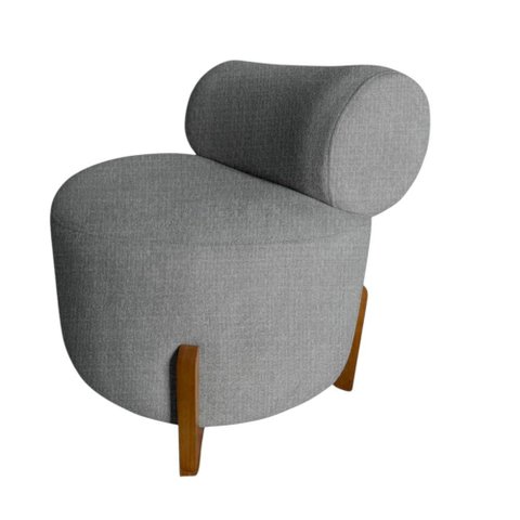 Poltrona Decorativa Mônaco Linho Cinza