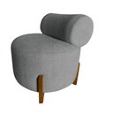 Ver imagem 1 de Poltrona Decorativa Mônaco Linho Cinza