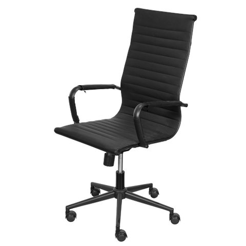 Cadeira de Escritório Eames Dark Esteirinha Alta - Preta