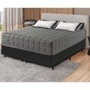 Ver imagem 1 de Cama Box Conjugado King com Colchão 193x69x203 Cloud Gazin Cr35313 Grafite Preto