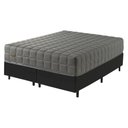Ver imagem 2 de Cama Box Conjugado King com Colchão 193x69x203 Cloud Gazin Cr35313 Grafite Preto