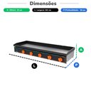 Ver imagem 5 de Chapa Bifeteira Profissional Deguste Luxo 6,35mm Gás 140cm C140N New - Venâncio 78427