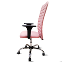 Ver imagem 3 de Cadeira Escritório Presidente Rosa Executiva Ergonômica Apoio Lombar Nr17 Office Giratória C/rodinha