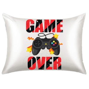 Fronha de Cetim Personalizada antifrizz Gamer Over MG1