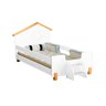 Cama Solteiro Infantil Alegra - Branca e Mel - 2