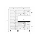 Ver imagem 3 de Kit de Cozinha Modulada 3 Peças Múltipla (Paneleiro+Armário+Gabinete Pia) CZ33 Branco -