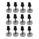 Ver imagem 1 de Kit 12 Pés Niveladores para Cama Box Cadeiras Mesas 5/16 Metálicos