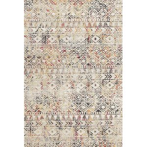 Tapete Bernadine Kerem Veludo 140x200cm Antiderrapante