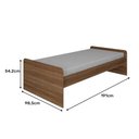 Ver imagem 3 de Cama de Solteiro Setiba 100% MDF Rimo - Freijo