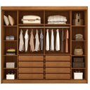 Ver imagem 3 de Guarda Roupa Casal Belmonte 2 Portas 8 Gavetas com Espelho Cinamomo Fendi - Novo Horizonte