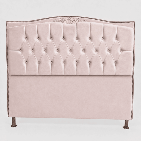 Cabeceira Cama Solteiro Greta 90cm Estofada Veludo Design Clássico