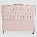 Ver imagem 1 de Cabeceira Cama Solteiro Greta 90cm Estofada Veludo Design Clássico