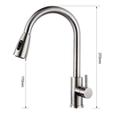 Ver imagem 4 de Torneira Gourmet Monocomando Extensível Escovada 40cm Tor-40