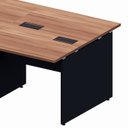 Ver imagem 4 de Plataforma de Trabalho 8 Lugares 3,60m Pé Painel Nogal P F5 Cor:Nogal com Preto