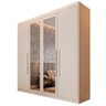 Guarda Roupa 4 Portas Aurora com Espelho Off White - Móveis Europa - 2