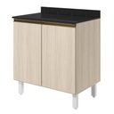 Ver imagem 1 de Balcão com Tampo 2 Portas MDF 80 cm Kali 1222322 Bianco Toq Nicioli Bianco Toq