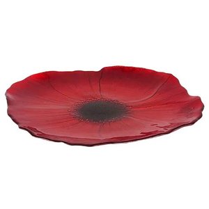 Centro de Mesa em Cristal Vermelho - 2x27,5cm - Luxo em Foco: Centro de Mesa de Design Único