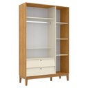 Ver imagem 5 de Berço Americano e Guarda Roupa Unique 3 Portas Off White Freijó Eco Wood com Colchão Ortobom - Matic