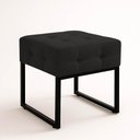 Ver imagem 7 de Poltrona Sala e Puff Decorativo Industrial Elisa Veludo Preto D03 - D’Rossi