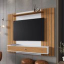 Ver imagem 1 de Painel Berlim Ripado P/ Tvs de até 42 Polegadas Prateleiras e Gaveta Off White