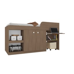 Cama Multifuncional com Escrivaninha Juvenille Art Montana - 1